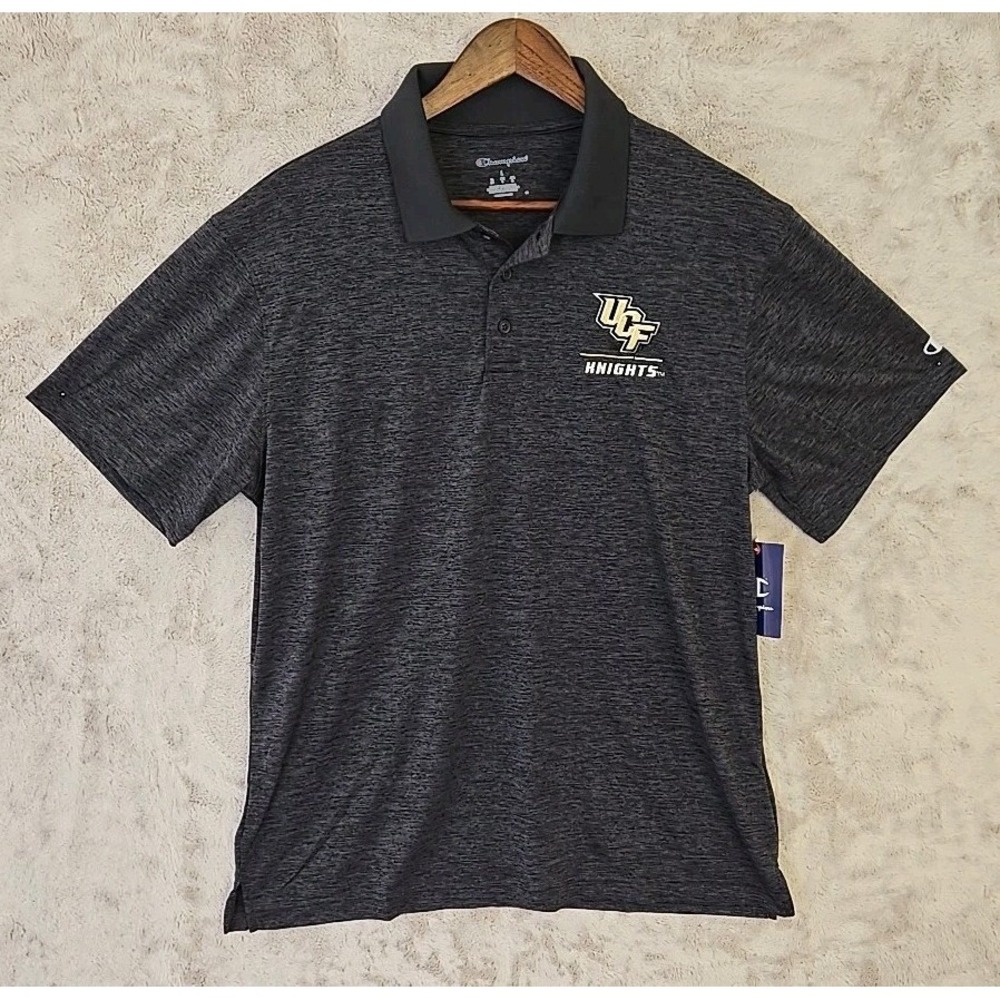 UFC Knights Polo Shirt Champions Mens Large Gray Golf Embroidered Logo